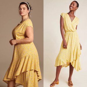 Maeve for Anthropologie ‘Fete’ Wrap Front Dress. Size:L